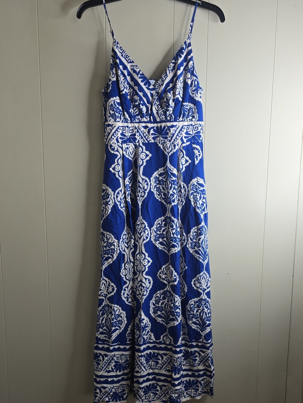 Baltic Born Deli Midi Dress Blue Print Size Small - Picture 3 of 12